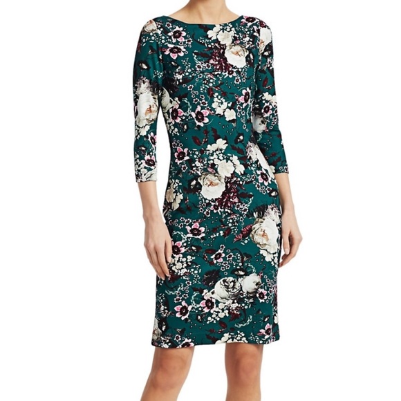 Erdem Reese Floral Jersey Sheath Dress